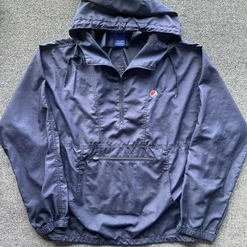 Vintage 90s Pepsi Aramark Employee Pullover Windbreaker Jacket Men’s Size XL - Picture 2 of 8